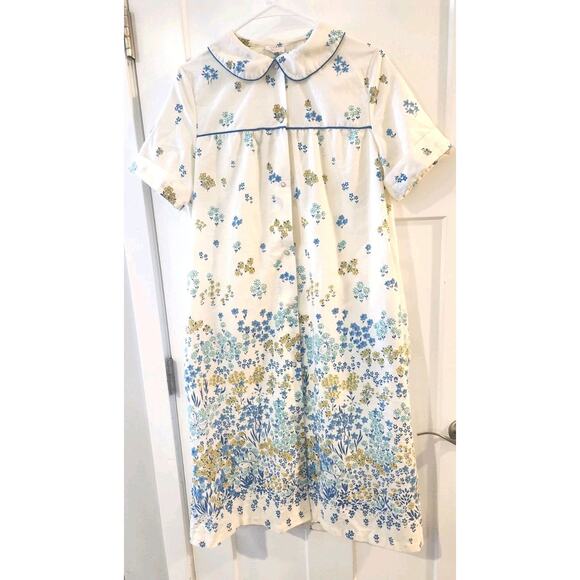 GRANNY MUUMUU Dress VTG House Gown Sz Medium 50's - Picture 2 of 6